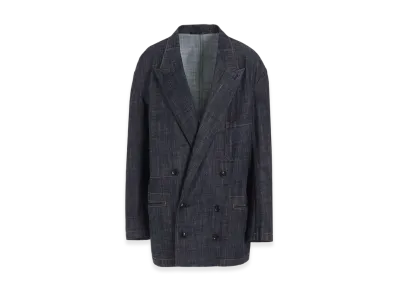 Y's 8OZ Denim Peaked Lapel Jacket "Indigo"