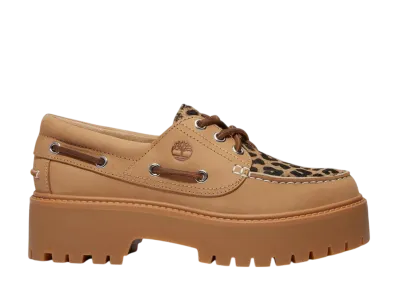 Timberland Women's Stone Street Platform Boat Shoe "Medium Beige"