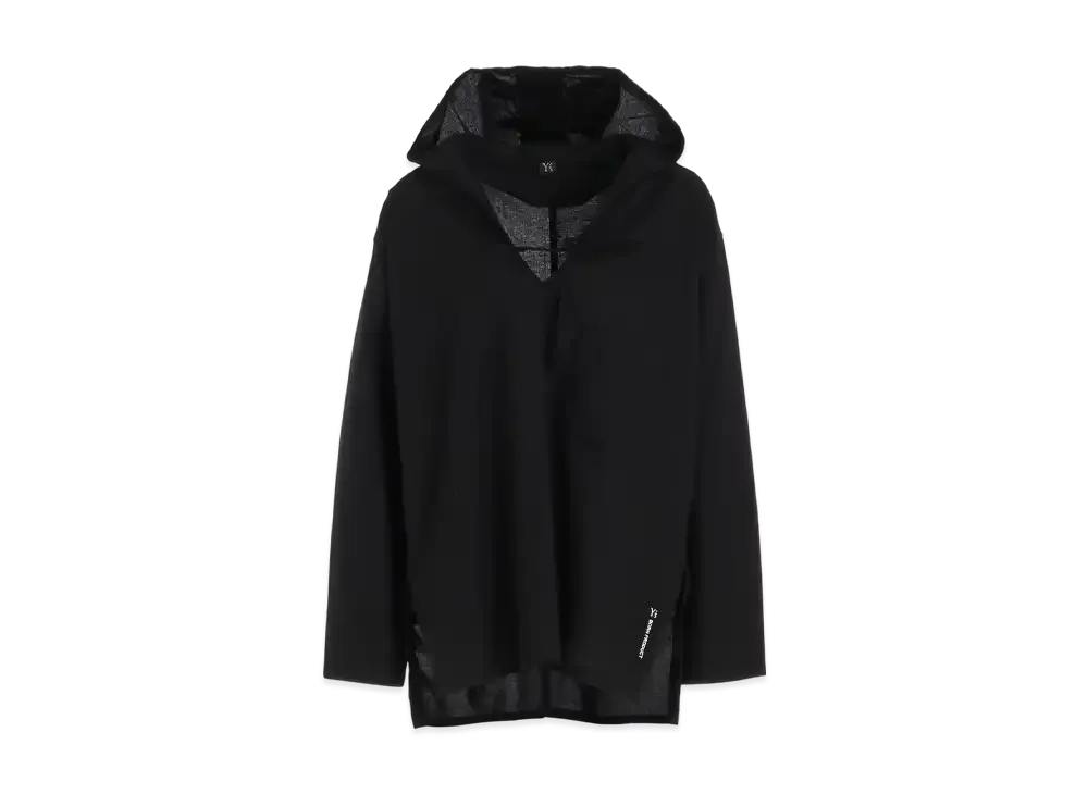 Y's Born Product Thin Cotton Twill Hoodie Pull Over "Black"