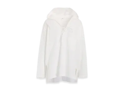 Y's Born Product Thin Cotton Twill Hoodie Pull Over "White"