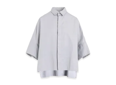 Y's Born Product Cotton Twill Wide Cuffs Shirt "Light Grey"