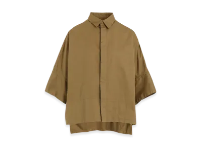Y's Born Product Cotton Twill Wide Cuffs Shirt "Beige"