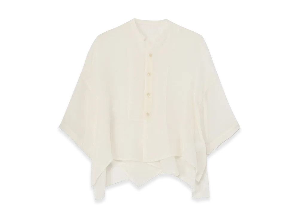 Y's Leno Cloth Half Sleeve Box Shirt "Off White"