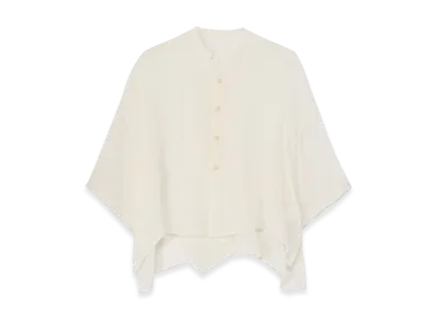 Y's Leno Cloth Half Sleeve Box Shirt "Off White"