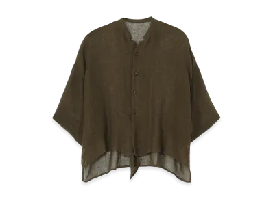 Y's Leno Cloth Half Sleeve Box Shirt "Khaki"