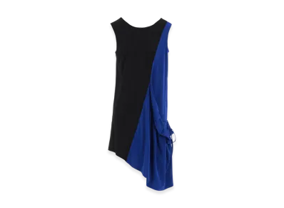 Y's Crepe De Chine Sleeveless Blouse "Blue"