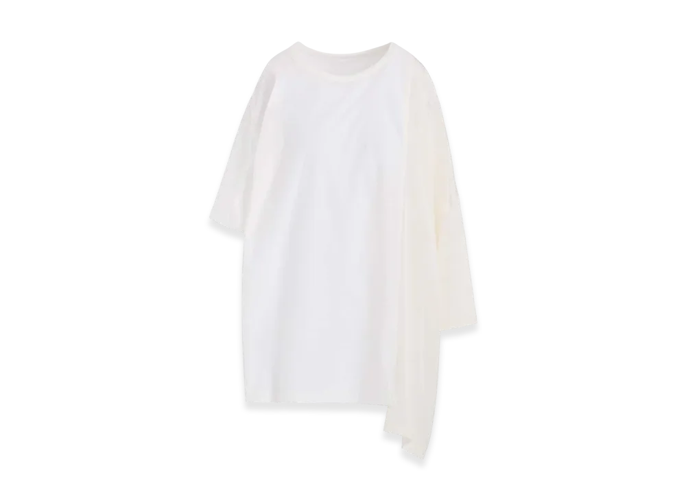 Y's Crepe De Chine Left Drop Blouse "Off White"