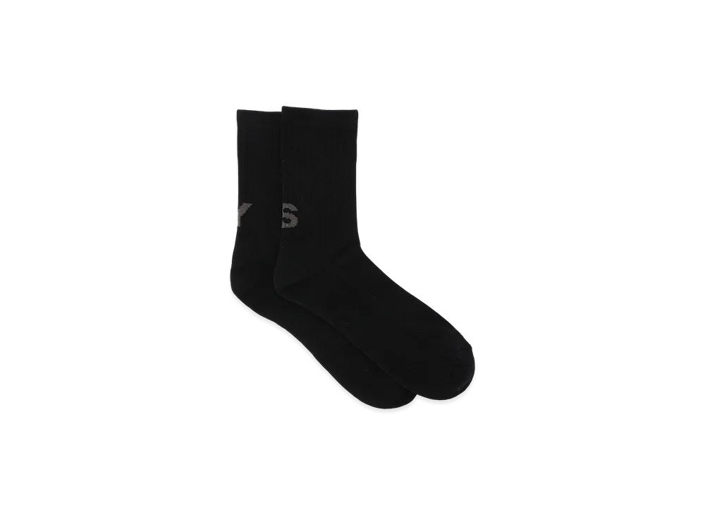 Y's x Chicstocks Ribbed Socks "Black"