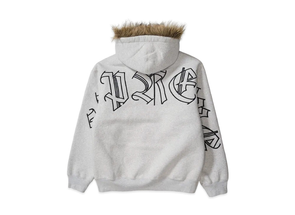 Supreme Faux Fur Zip Up Hooded Sweatshirt 