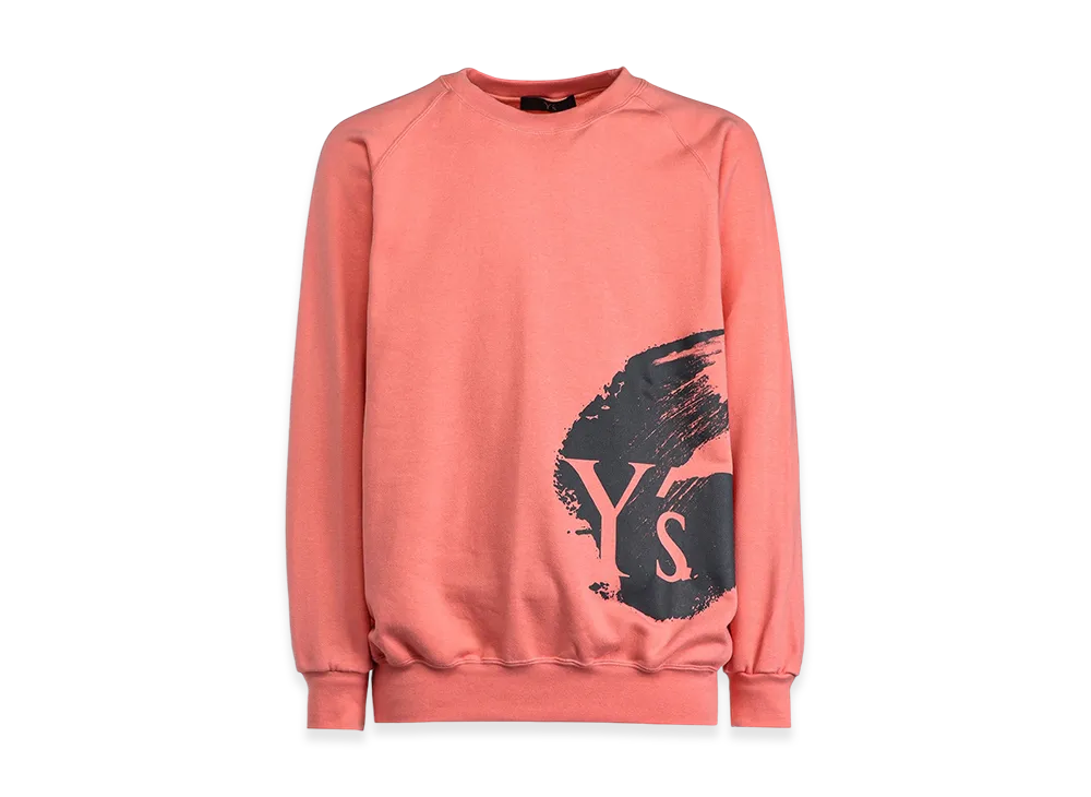Y's Logo/Blush Print Sweatshirt "Coral Pink"