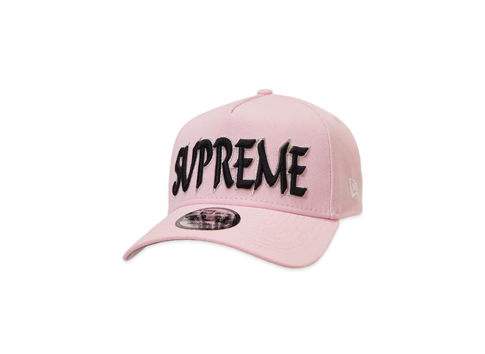 Supreme Sharp Spellout Adjustable New Era "Light Pink"
