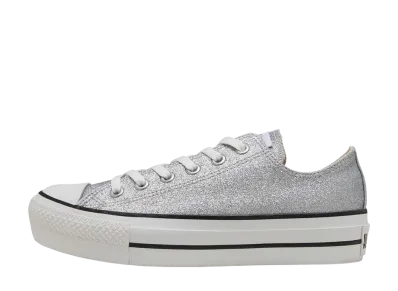 Converse Women's All Star PLTS Glitter OX "Silver"
