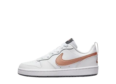 Nike GS Court Borough Low 2 "White/Summit White/Dark Smoke Grey/Metallic Red Bronze"