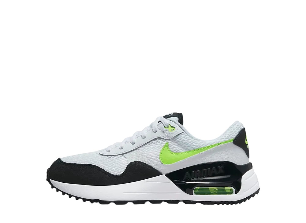 ナイキ GS エアマックス システム "ホワイト/ボルト/ピュアプラチナム/ブラック" (キッズ)