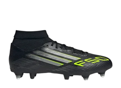 adidas F50 League Mid SG "Core Black/Iron Metallic/Lucid Lemon"