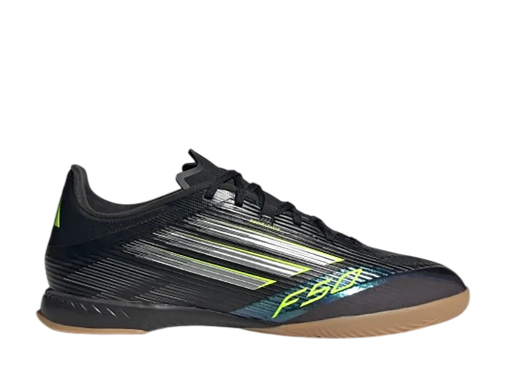 adidas F50 League Indoor "Core Black/Iron Metallic/Lucid Lemon"