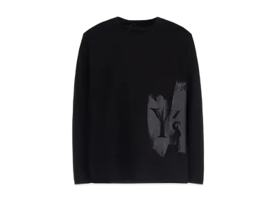 Y's Logo/Blush Print Long Sleeve T "Black"