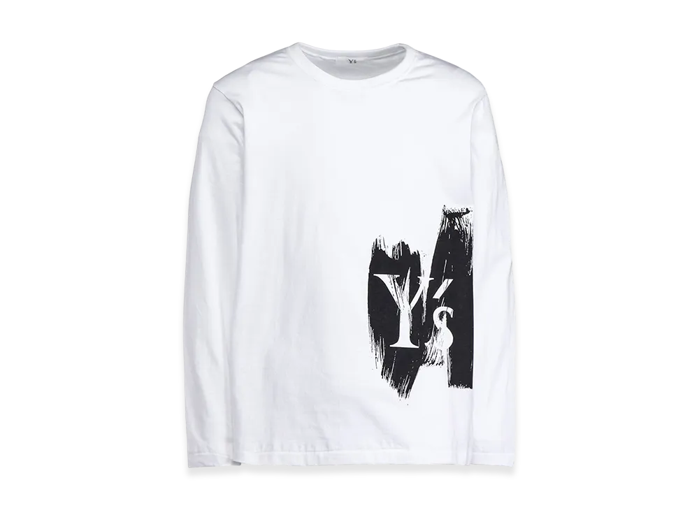 Y's Logo/Blush Print Long Sleeve T "White"