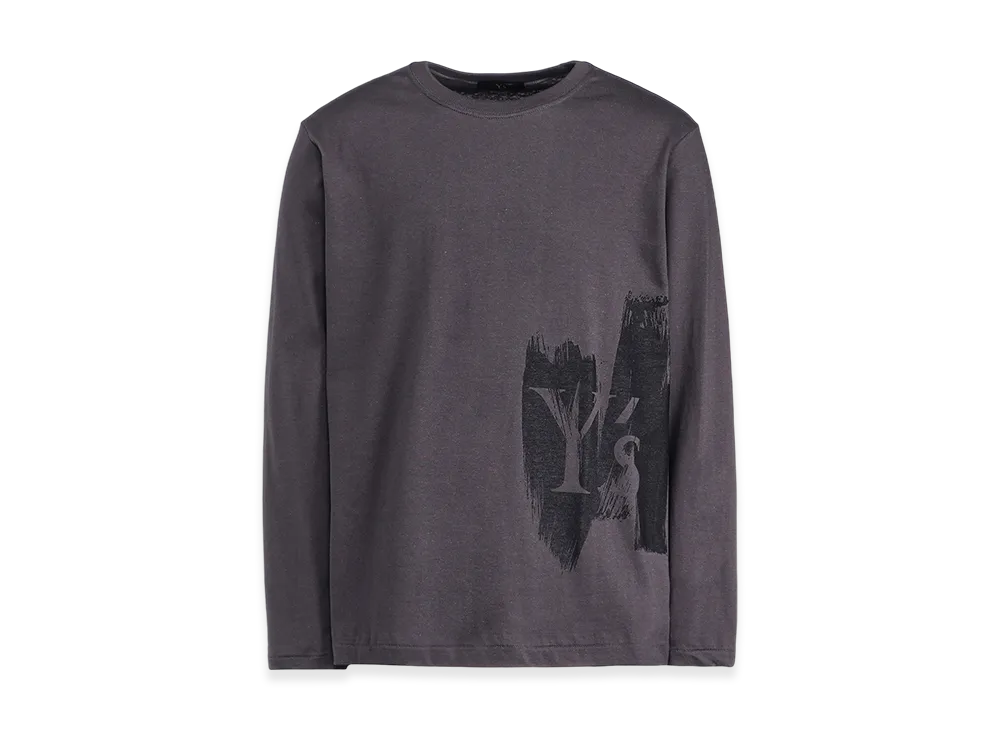 Y's Logo/Blush Print Long Sleeve T "Grey"