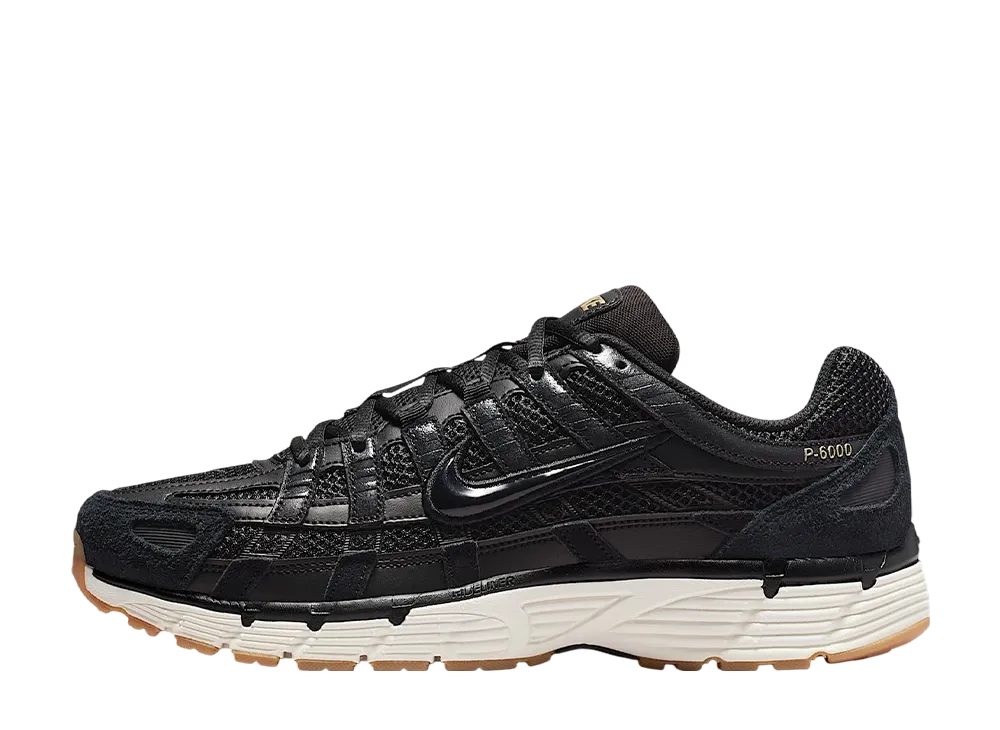 Nike P-6000 Suede "Black/Metallic Gold Grain/Sail/Black"