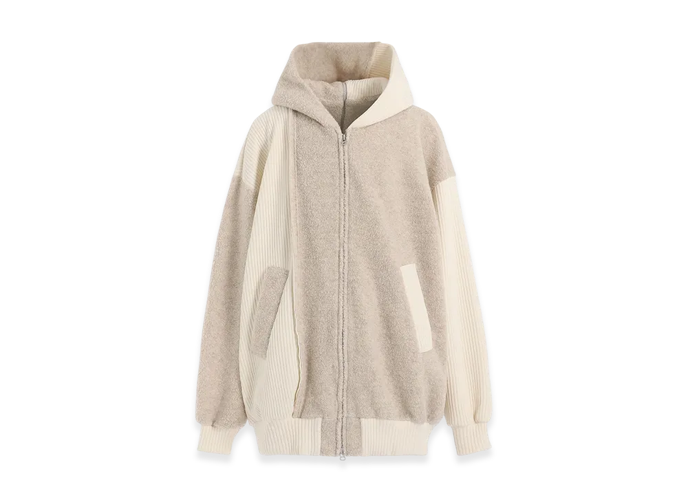 Y's Wool Brend Pile Blouson "Ivory"