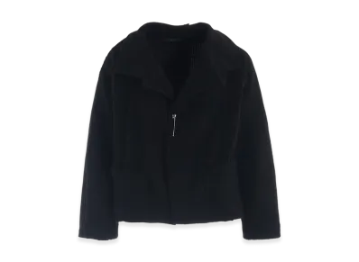 Y's Wool Brend Pile Coat With Pin "Black"