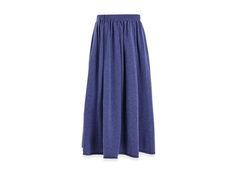 Y's Wool Knit Skirt "Blue"