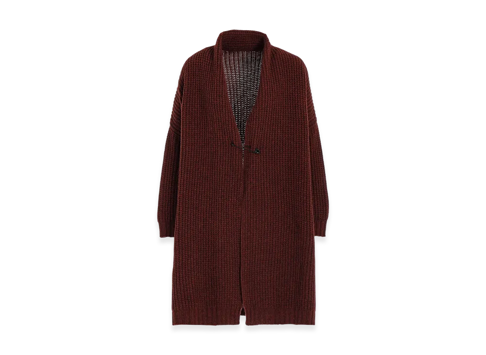 Y's Wool Knit Cardigan "Wine"