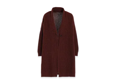 Y's Wool Knit Cardigan "Wine"