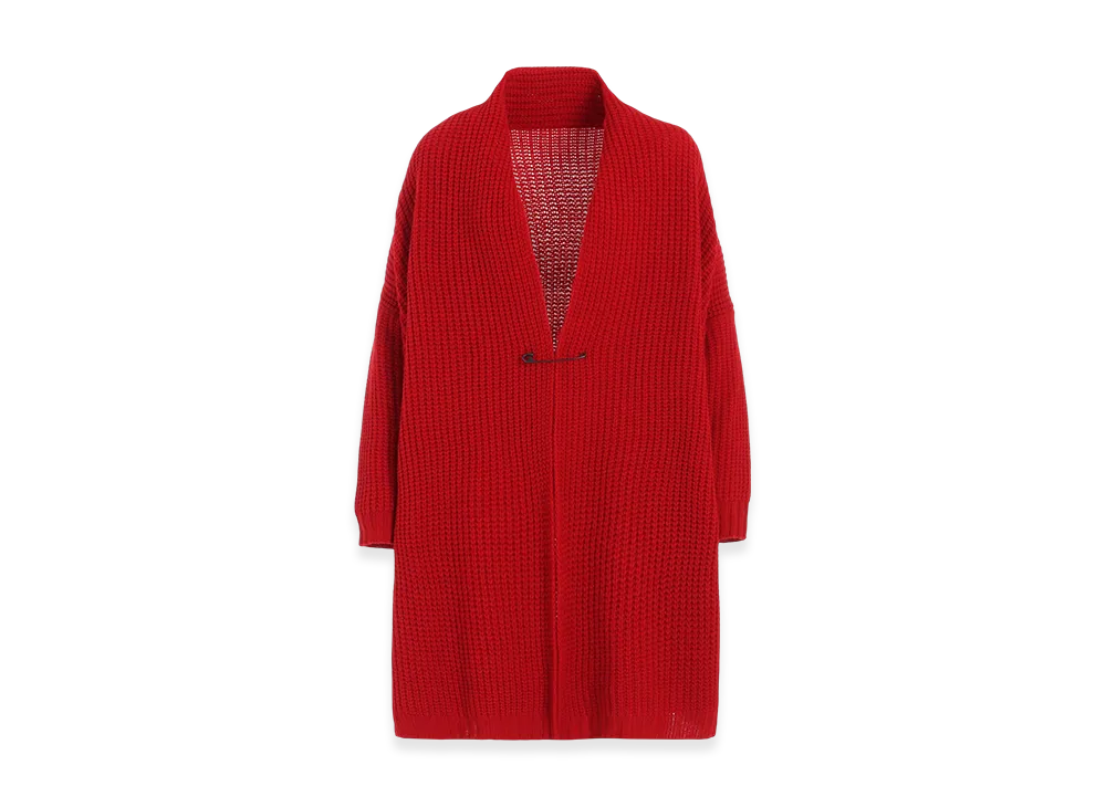 Y's Wool Knit Cardigan "Red"