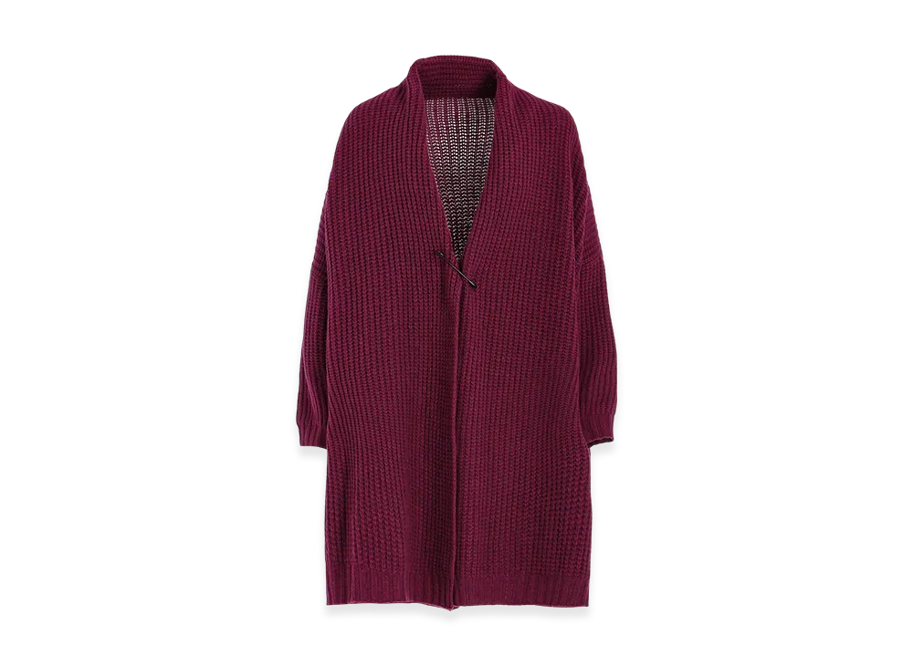 Y's Wool Knit Cardigan "Purple"