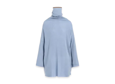 Y's x John Smedley Bottleneck Ribbed Knit "Light Blue"