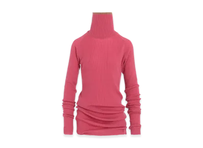 Y's x John Smedley Turtleneck Ribbed Knit "Pink"