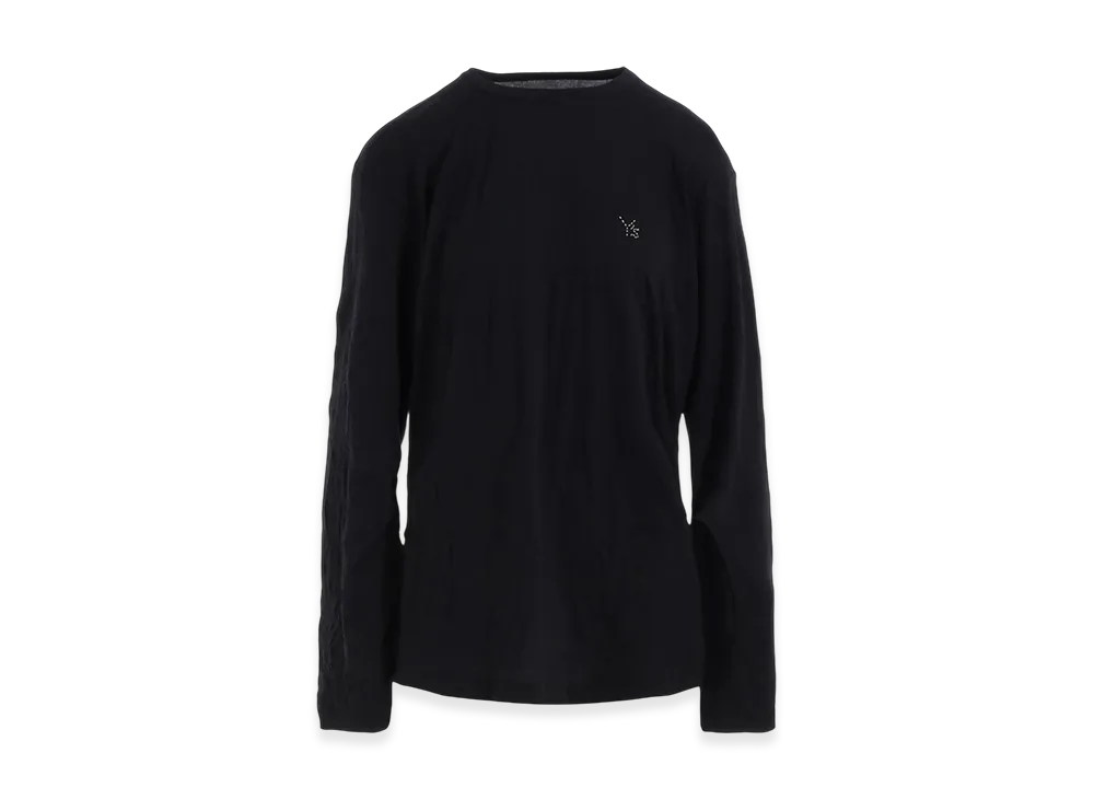 Y's Wrinkle Jersey Stitch Long Big T "Black"