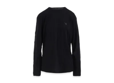 Y's Wrinkle Jersey Stitch Long Big T "Black"
