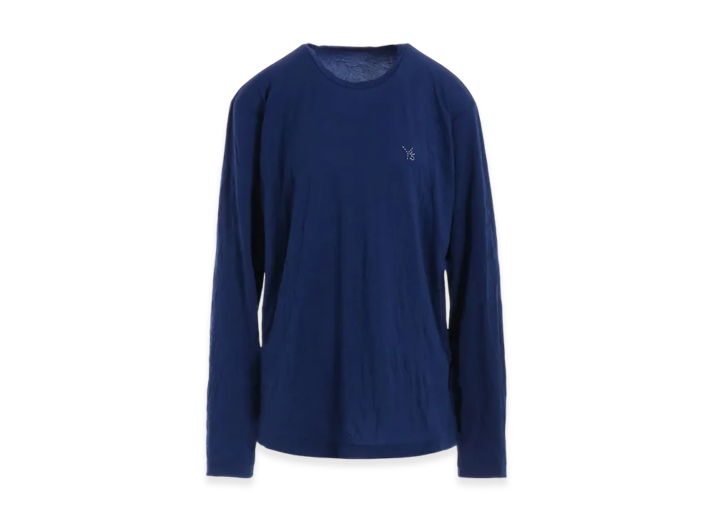 Y's Wrinkle Jersey Stitch Long Big T "Blue"