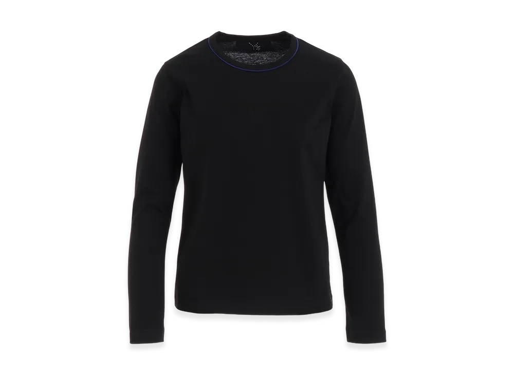 Y's Coton Jersey Stitch Long Sleeve T "Black"