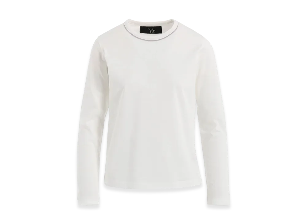 Y's Coton Jersey Stitch Long Sleeve T "Off White"