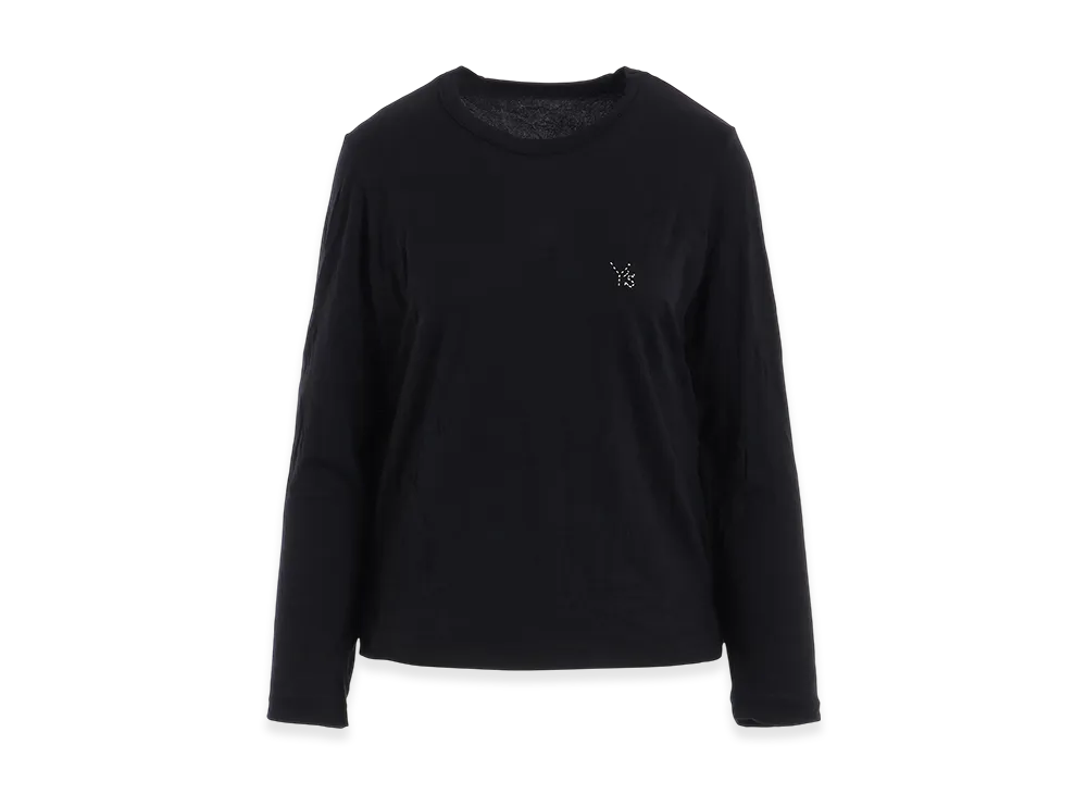 Y's Wrinkle Jersey Stitch Long T "Black"
