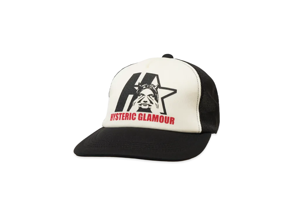 HYSTERIC GLAMOUR Star Evil Mesh Cap "Black" 02243QH02