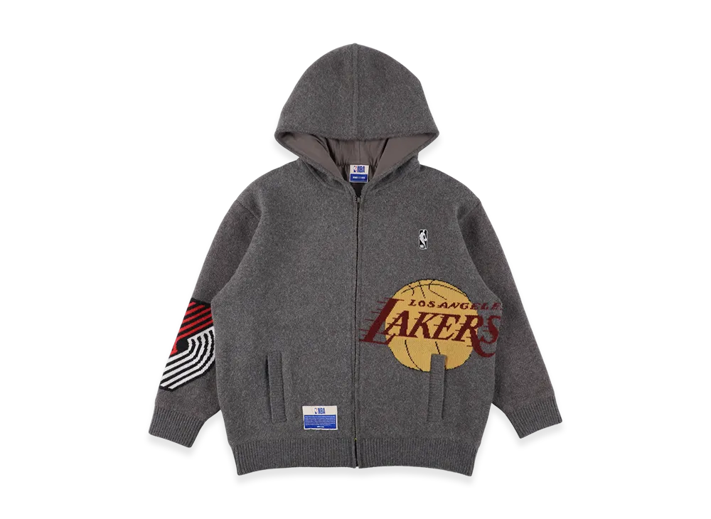 WIND AND SEA x NBA Jacquard Knit Hoodie "Lakers Blazers"