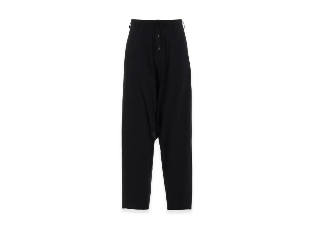 Y's 6OZ Denim Stitch Sarrouel W/ Waist String "Black"