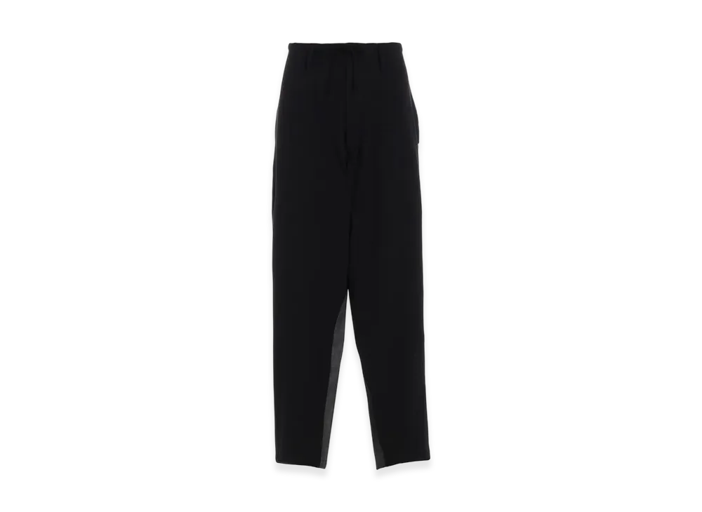 Y's 6OZ Denim Stitch Pants W/ Waist String "Black"