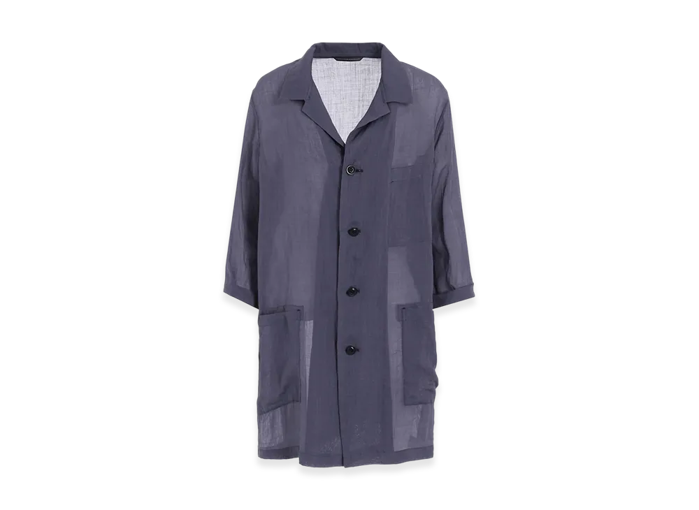 Y's Ramie Lawn 3/4 Sleeve Jacket "Navy"