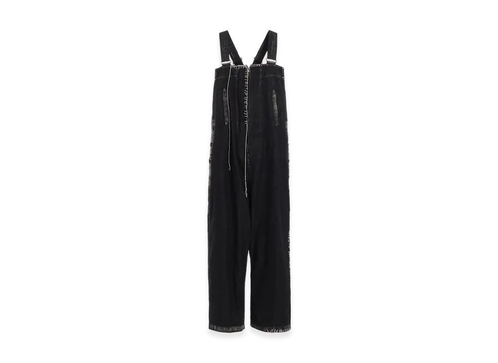 Y's Spotted Denim Overalls "Black"