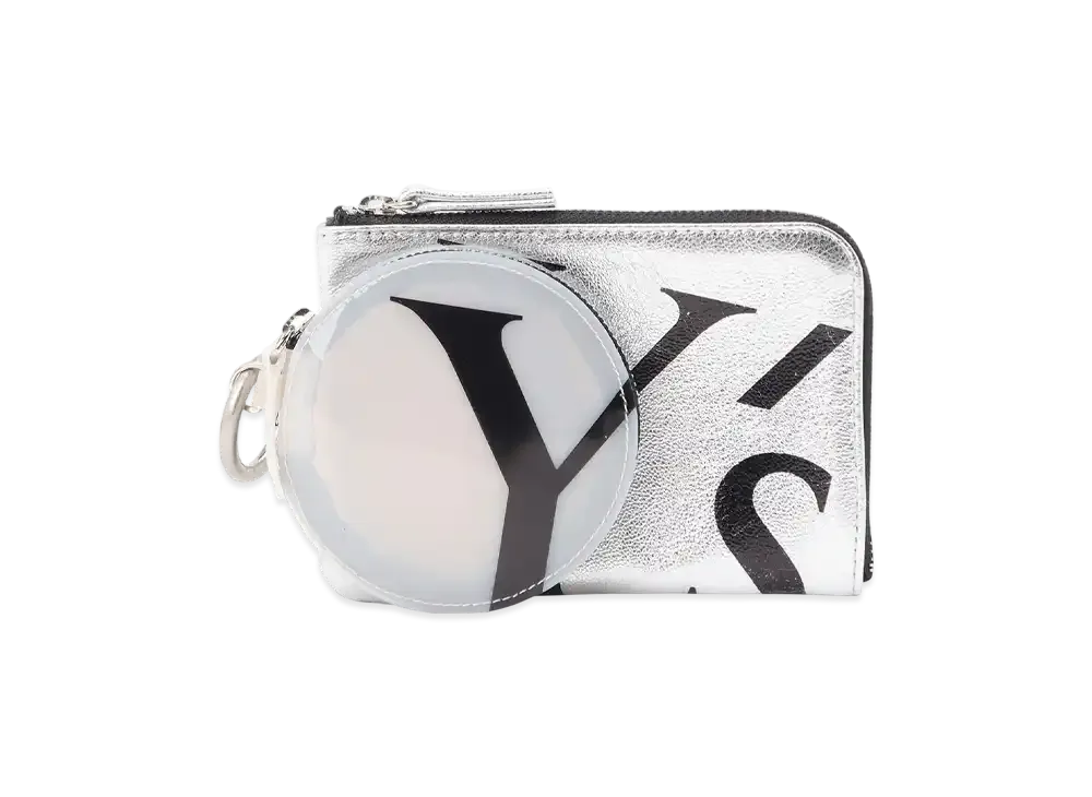 Y's Leather/PVC Double Pouch "Silver"