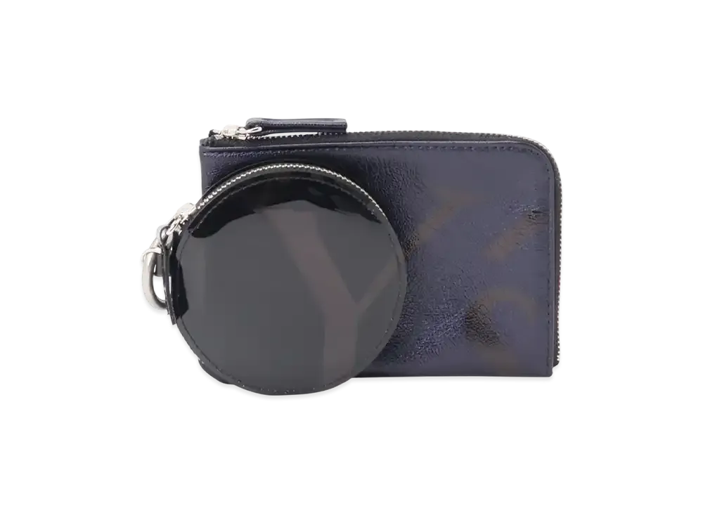 Y's Leather/PVC Double Pouch "Navy"