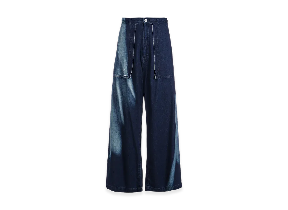 Y's C/ Spotted Denim Long Straight Pants "Indigo"