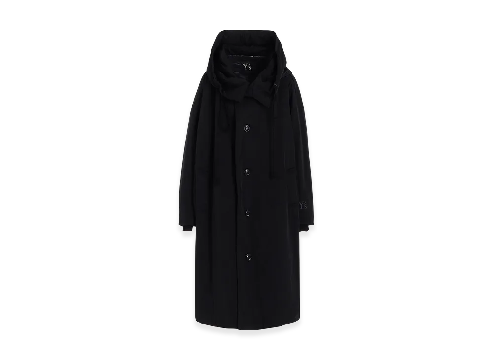 Y's Ny/ Chino Cloth Hoodie Coat "Black"
