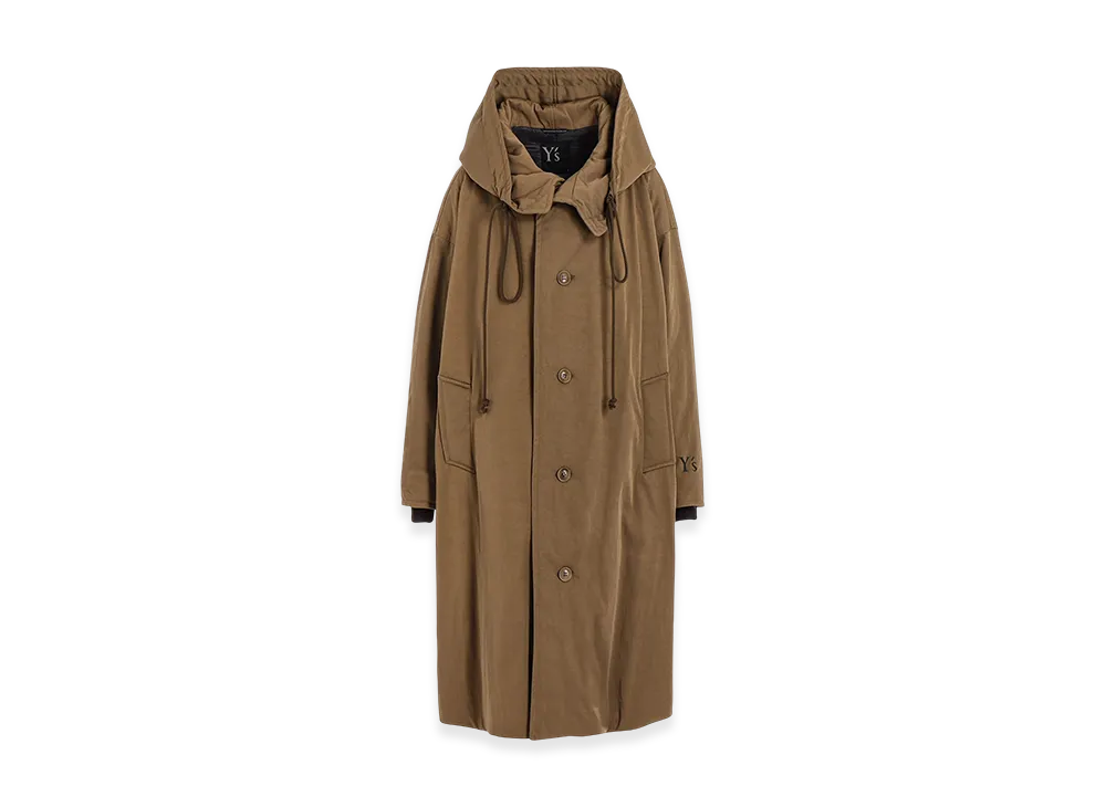 Y's Ny/ Chino Cloth Hoodie Coat "Beige"
